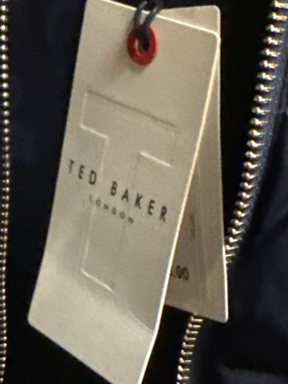 Ted Baker Aliciee Quilted Navy Belted Coat - Size 0/2 US - New with Tags - Picture 12 of 13